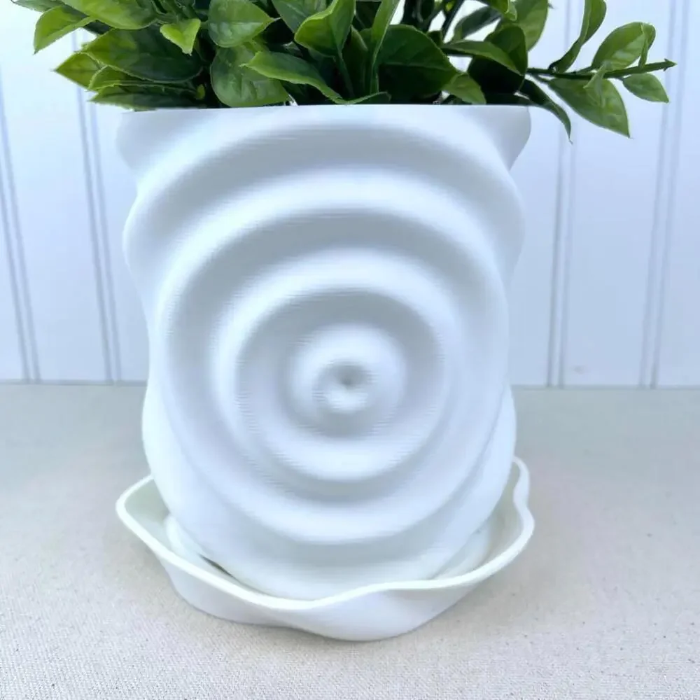 Modern Planter Pot, Waterdrop Planter, Modern Ripple Effect Planter